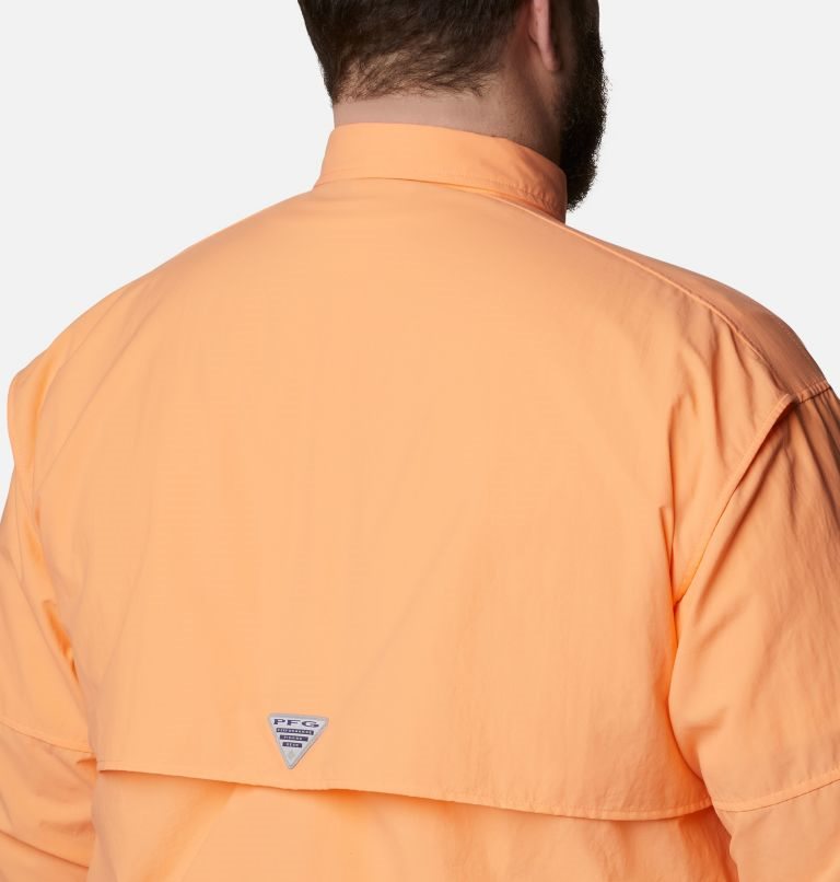 Men's Columbia PFG Bahama II Long Sleeve Shirts Orange | Plus Size CA-PL341